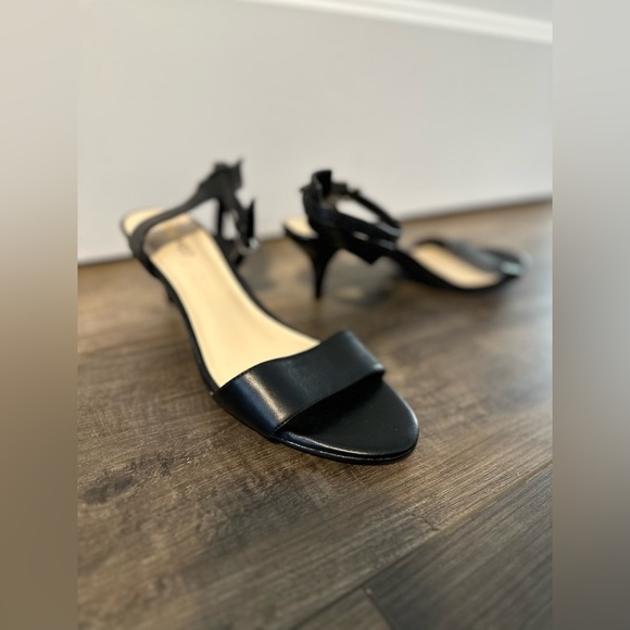 Nine West black heels shoes size 8 1/2 - Picture 4 of 5